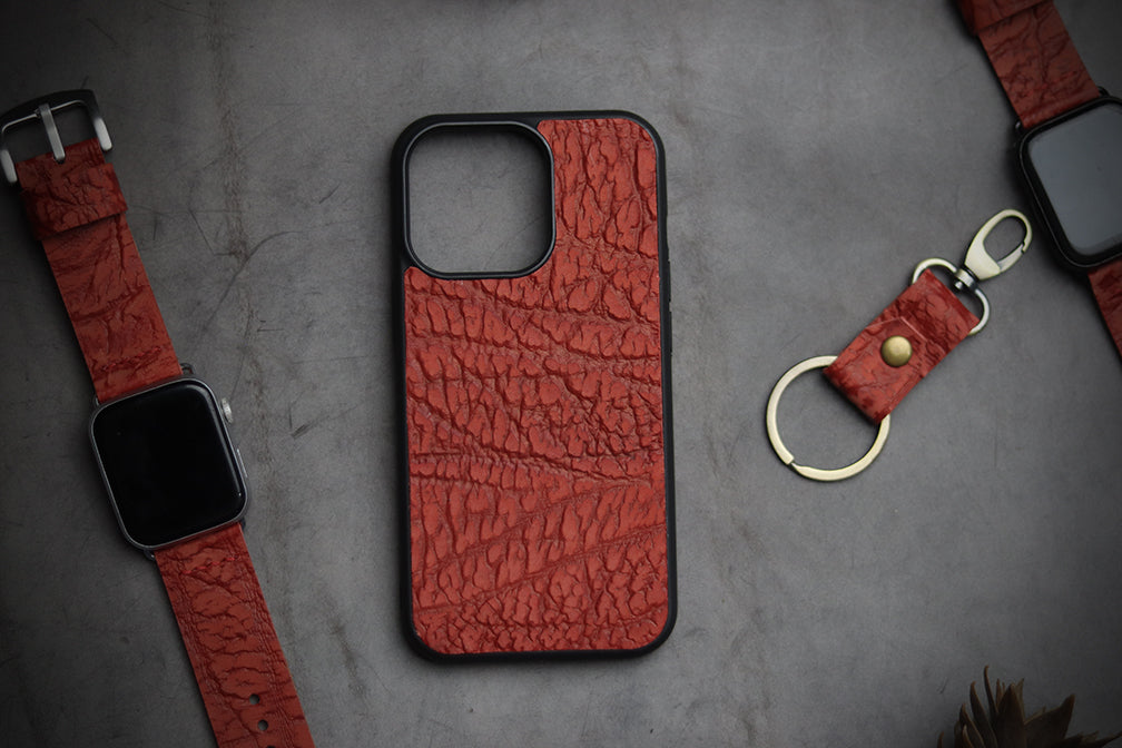 RED TEXTURED SIMPLE PHONE CASE