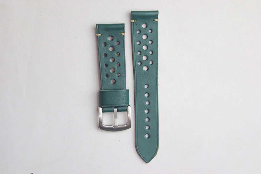 SACRAMENTO GREEN HAND-CRAFTED LEATHER WATCH STRAPS