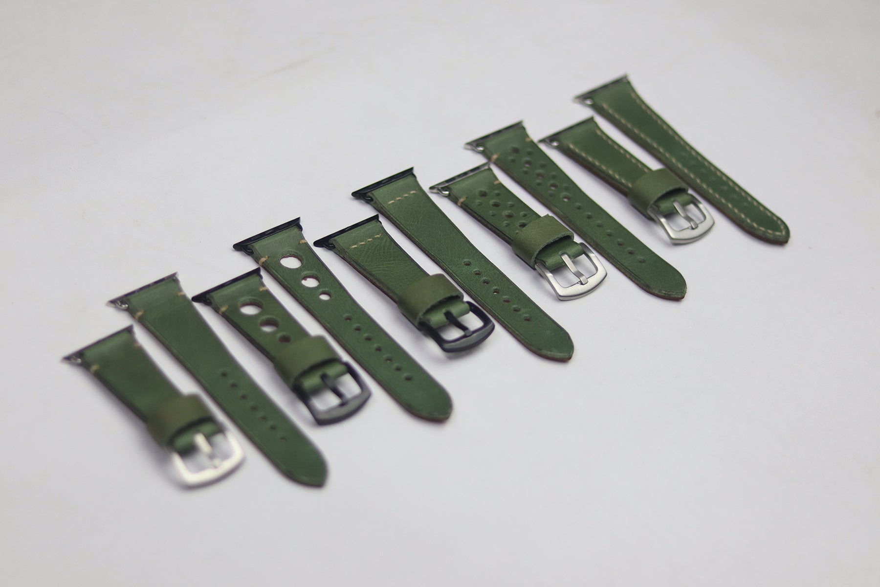 PARAKEET GREEN HAND-CRAFTED APPLE WATCH STRAPS
