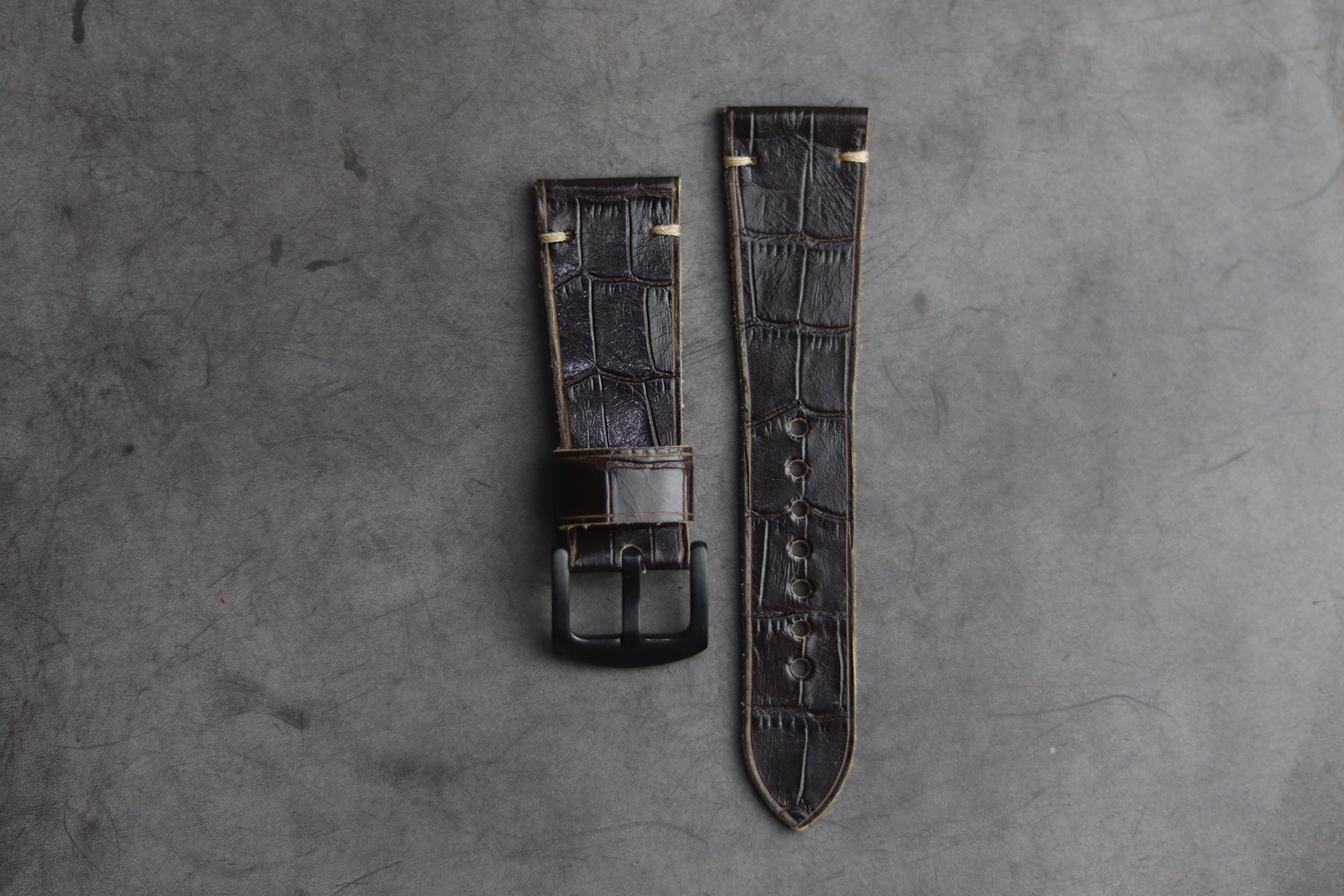 BROWN CROCO HAND-CRAFTED WATCH STRAPS