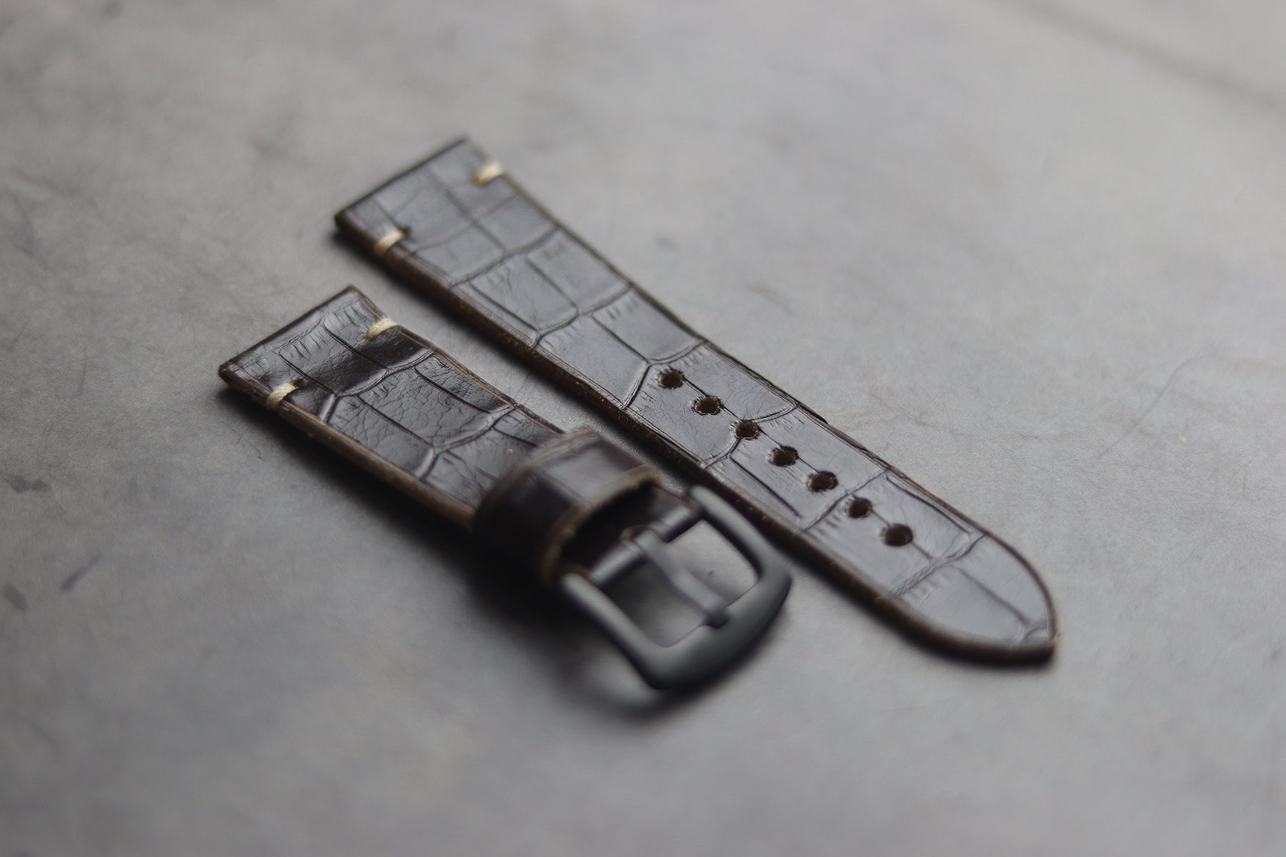 BROWN CROCO HAND-CRAFTED WATCH STRAPS