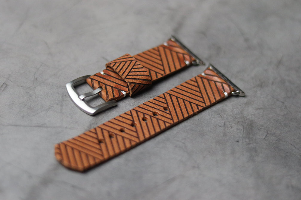 "E1" ENGRAVED STRAPS - CARROT ORANGE