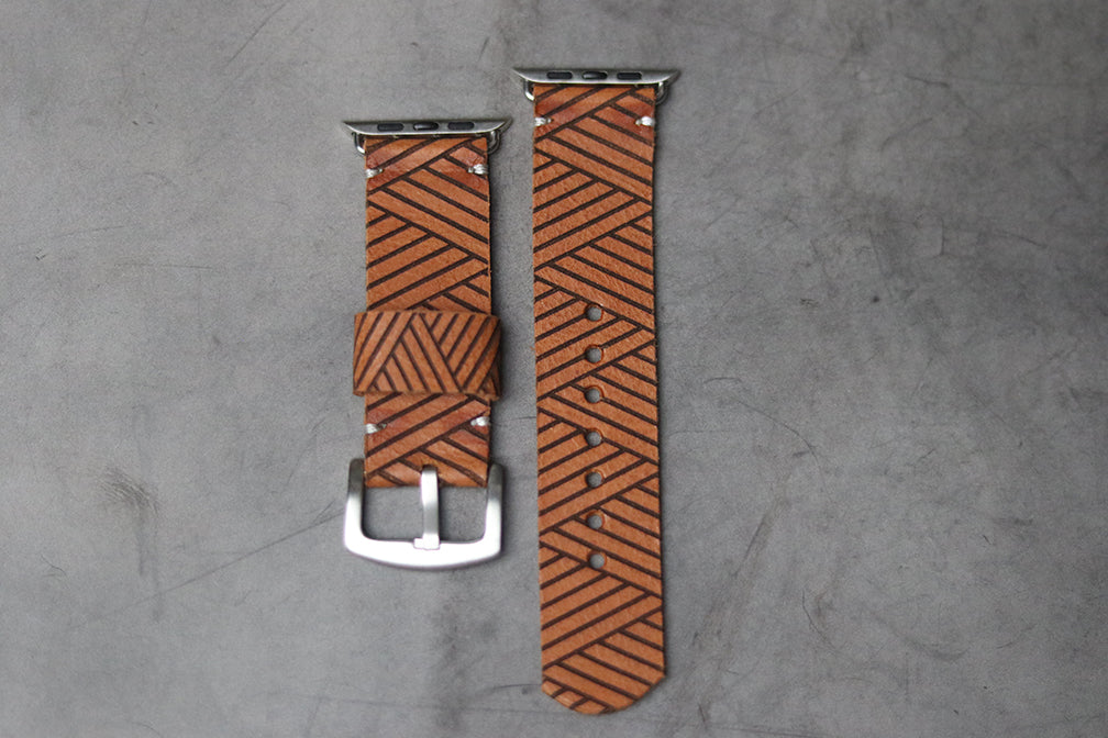 "E1" ENGRAVED STRAPS - CARROT ORANGE