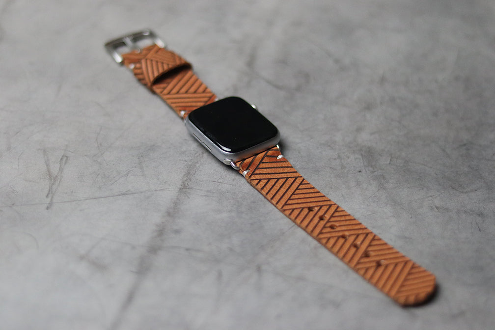 "E1" ENGRAVED STRAPS - CARROT ORANGE